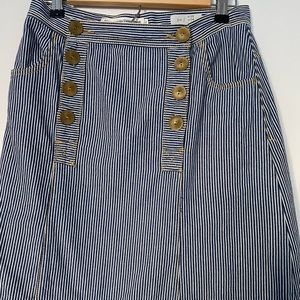 Anthropologie Pinstripe cotton skirt | sz. 4